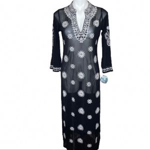 INC embroided Beachwear cover